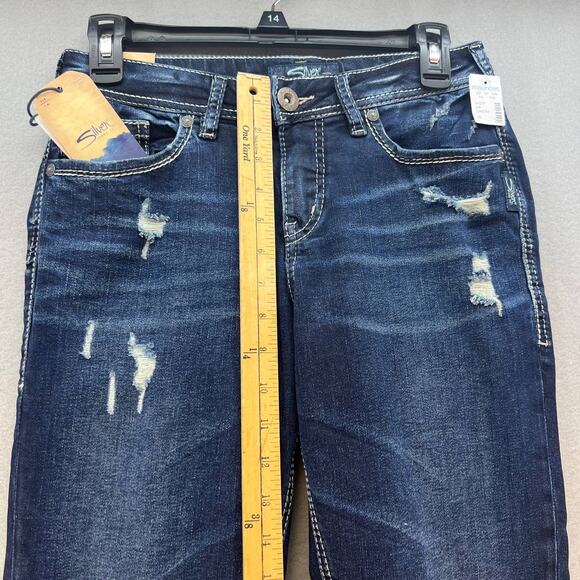 NWT Silver Jeans Co. Suki Capri Women's Jean Capri Size W28 L22.5 Mid Rise - Picture 14 of 16